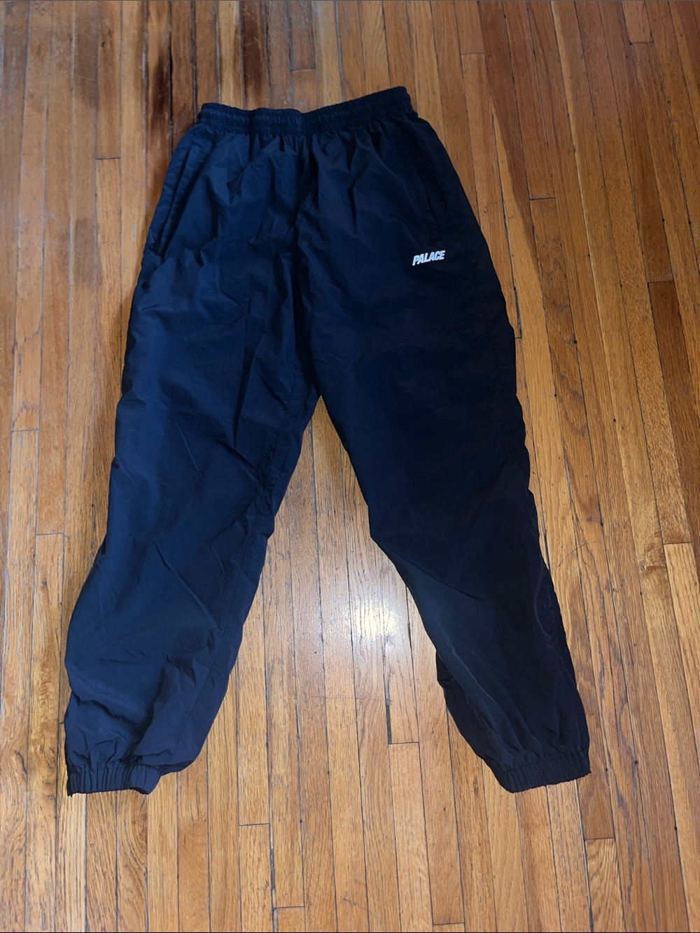 PALACE Black Nylon Joggers with Elastic Ankles
